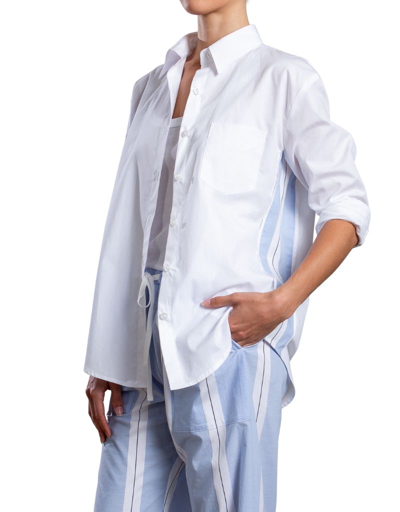 Sena Shirt in Marbella Poplin White