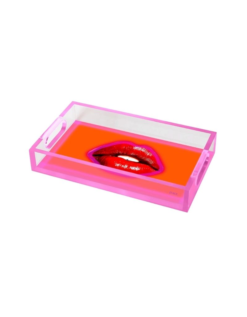 Hot Kiss Acrylic Small Rectangle Tray