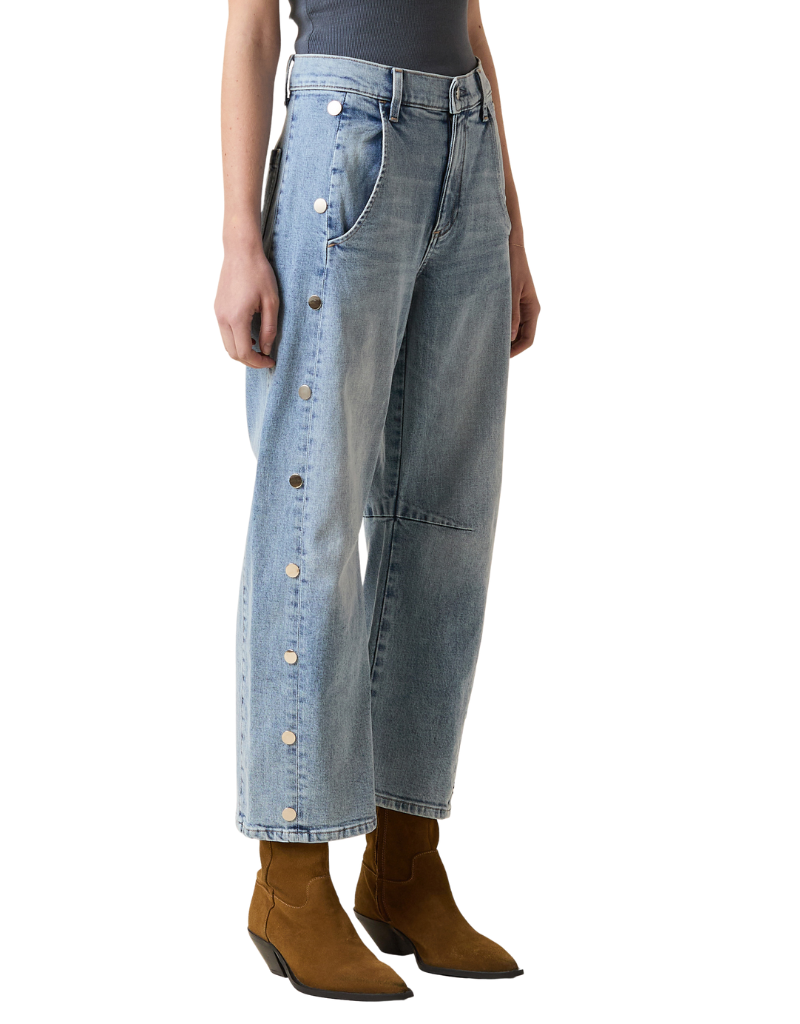 Studded Frankie Barrel Midrise Blue Heaven