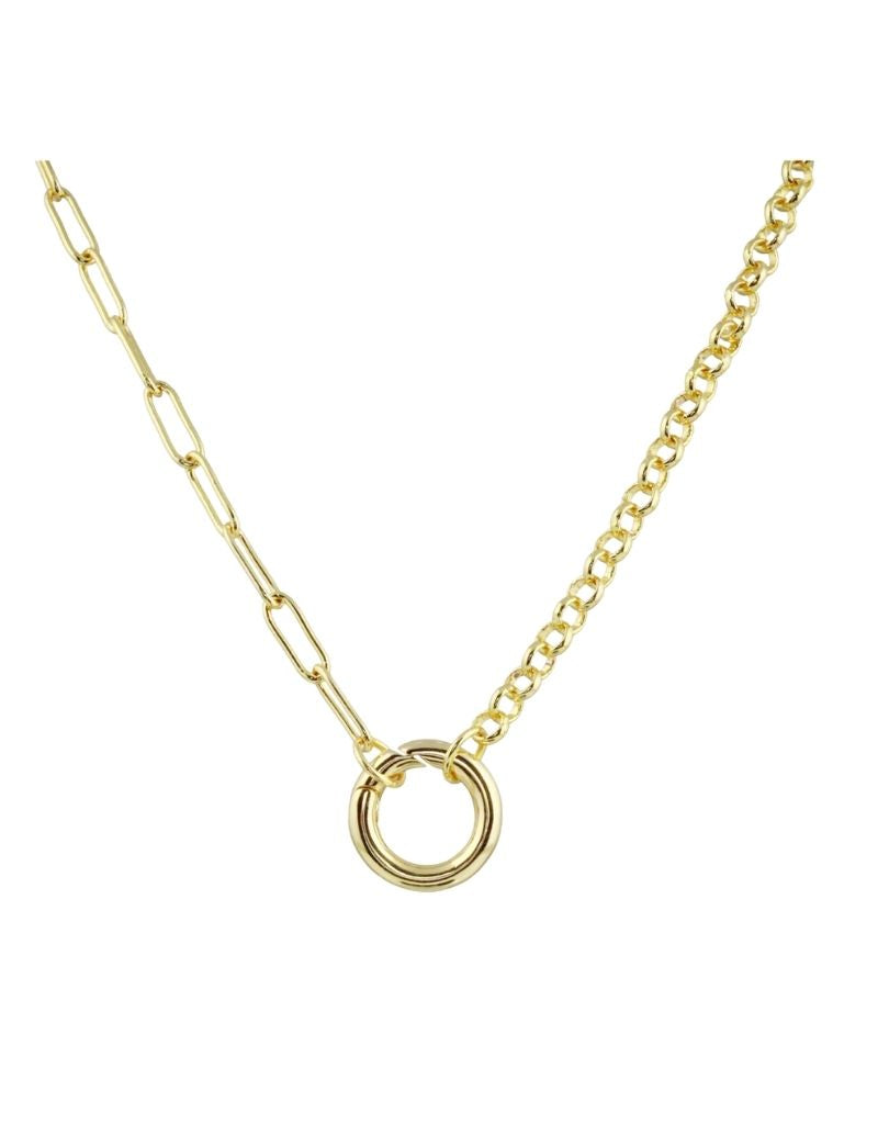 Half Push Clasp Chain Gold