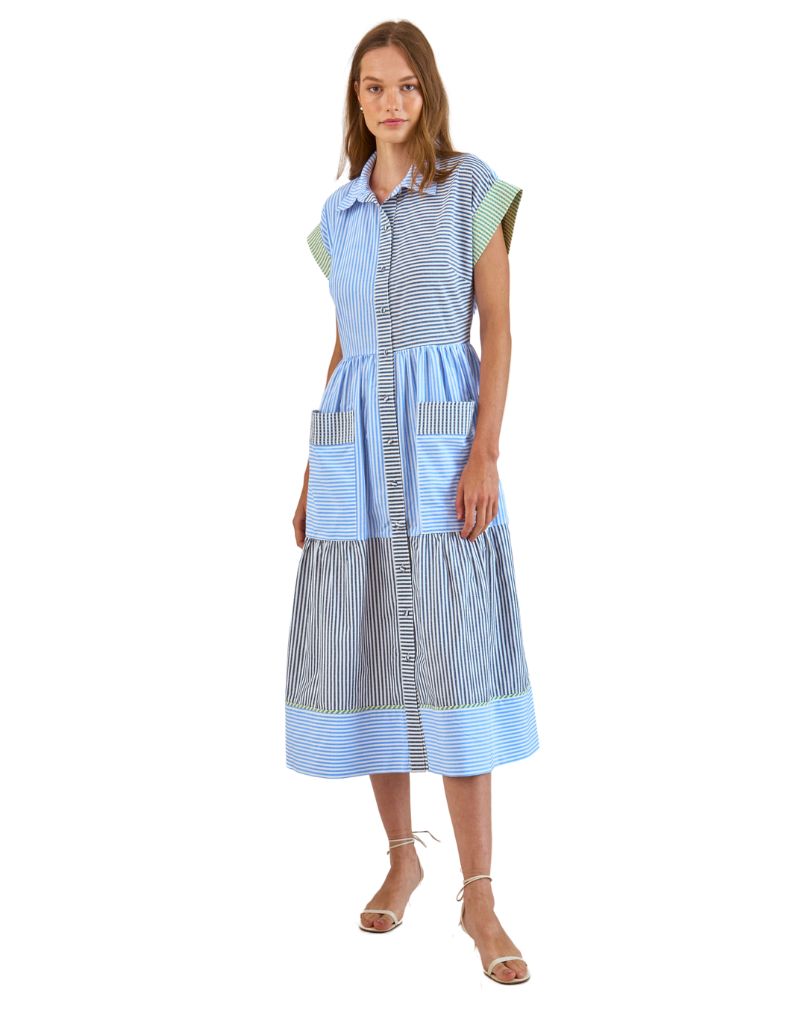 Sarah Dress Croquet Stripe