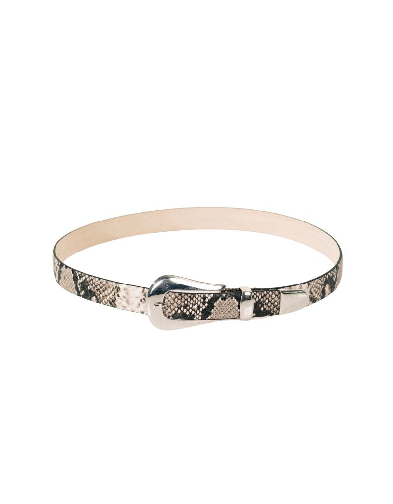 Colette Ivory & Brown Snakeskin Silver