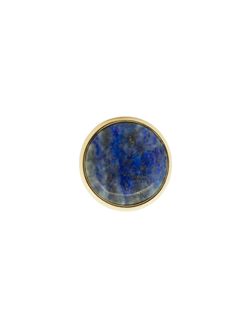 4281R Gold Lapis Adjustable Statement Ring