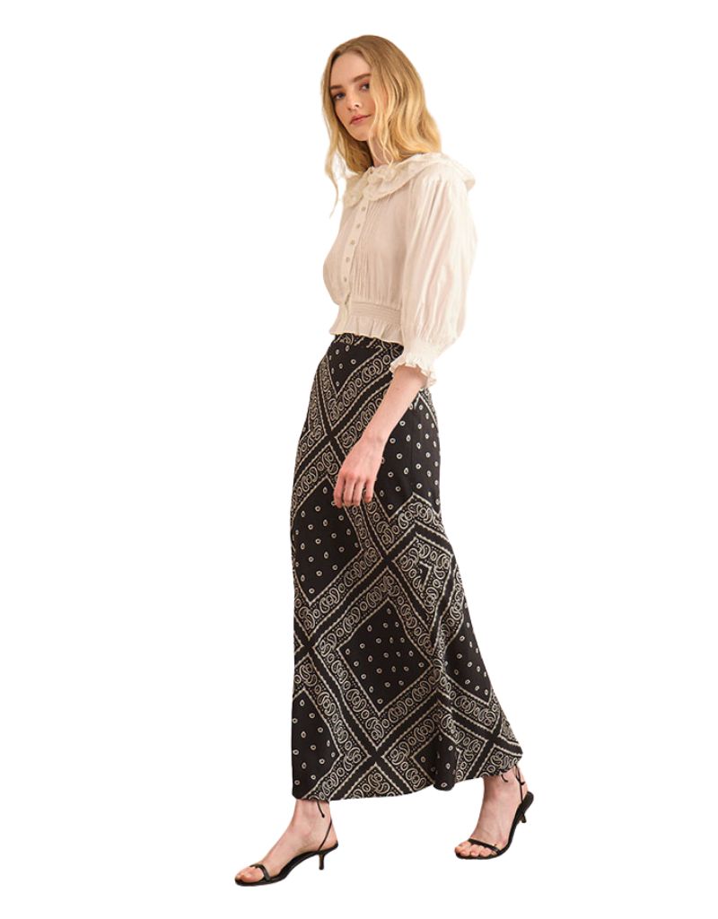Suki Skirt Aces Wild Black