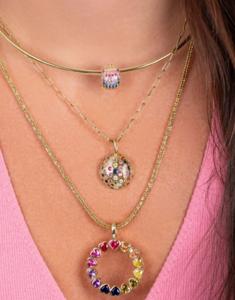 Full Pave Spacer Charm Silver