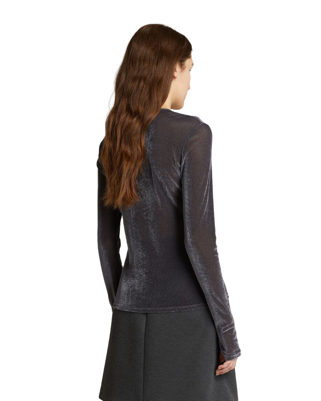 Labano Knitted Blouse Dark Grey