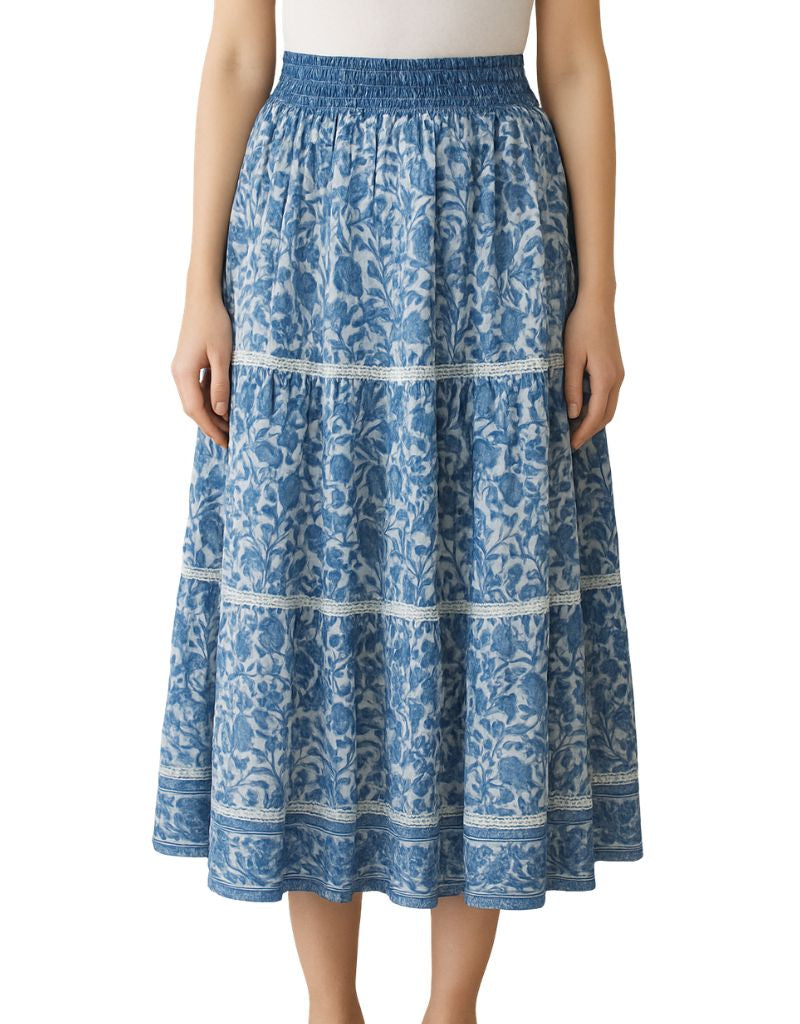 Marni Maxi Skirt Blue White 4
