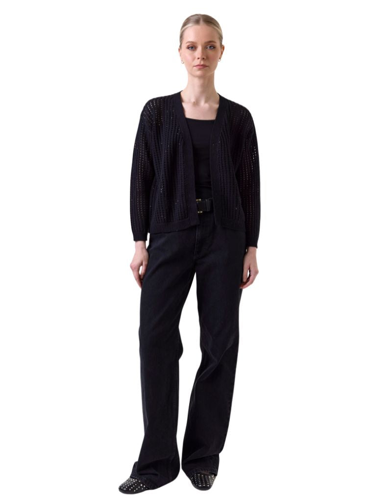 Wispr Astrid Sequin Cardigan Black