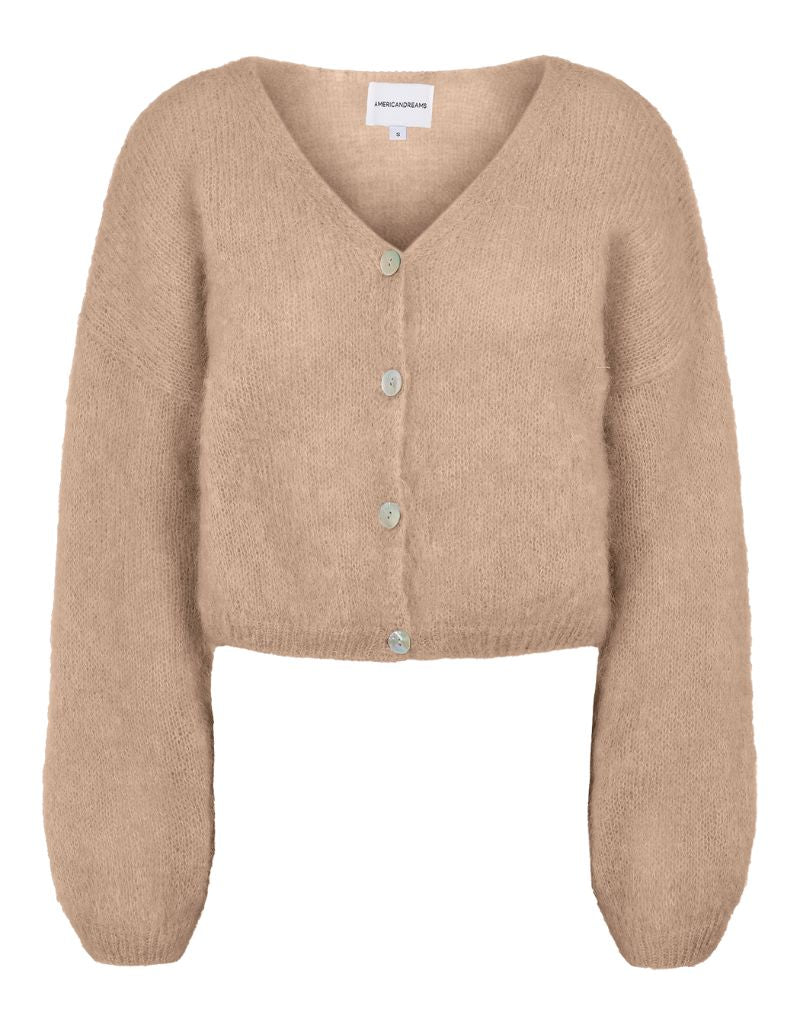 Americandreams Cornelia Cropped Cardigan Light Brown