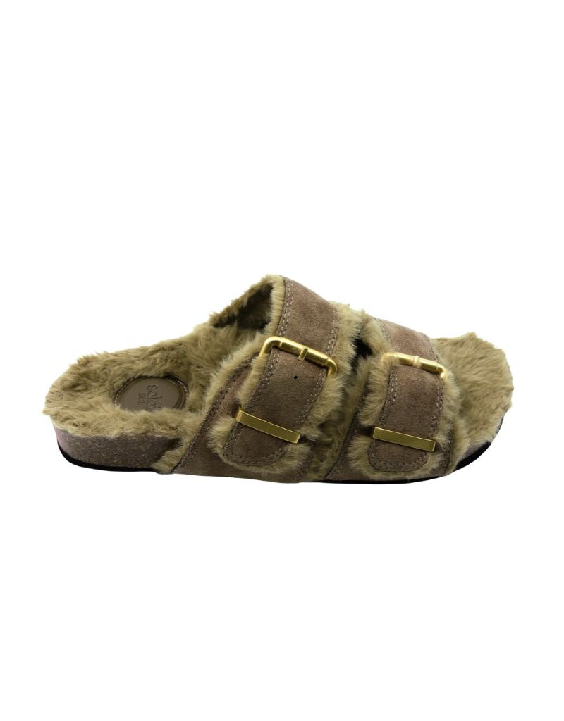 Birch Two Strap Sandal Clog Olive F26