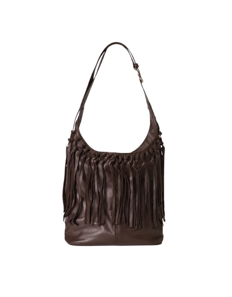 BTB Los Angeles Harley Fringe Tote Chocolate