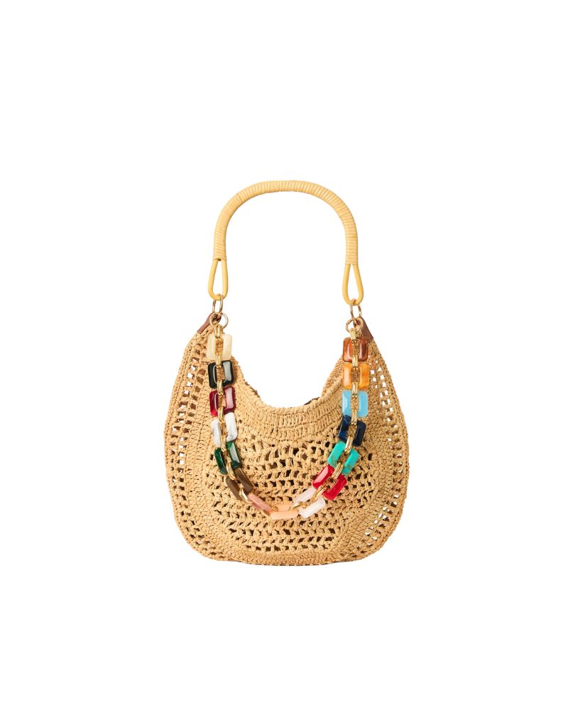 BTB Los Angeles Isla Hobo Bag Natural Multi