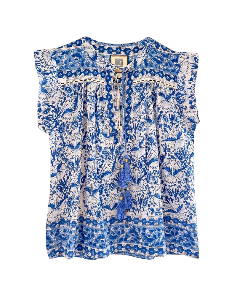 Bell by Alicia Bell Aubry Top Blue Print 10