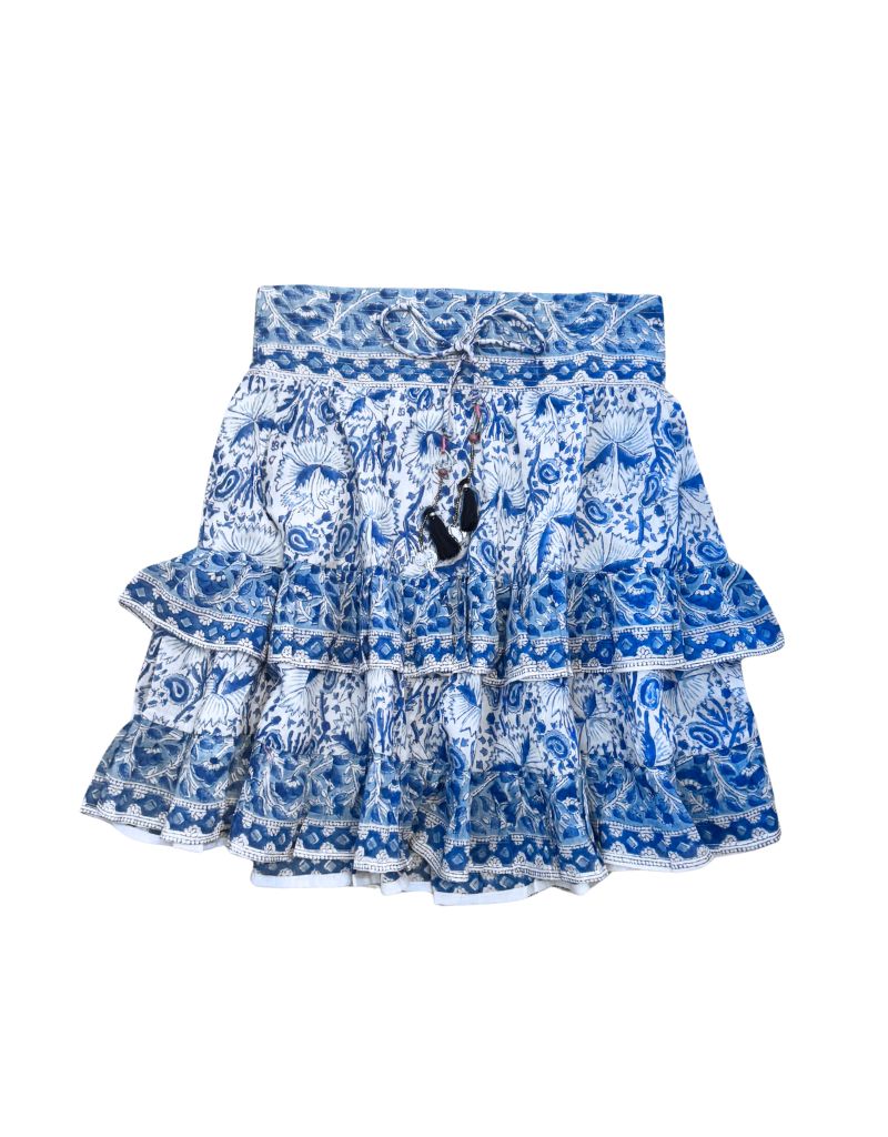 Bell by Alicia Bell Bek Mini Skirt Blue Print 10
