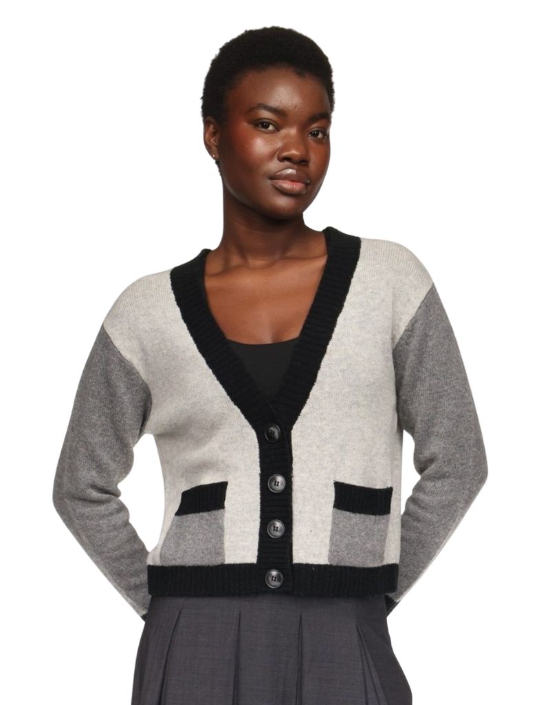 Brodie Enchantress Cardi Super Grey Mid Grey Black