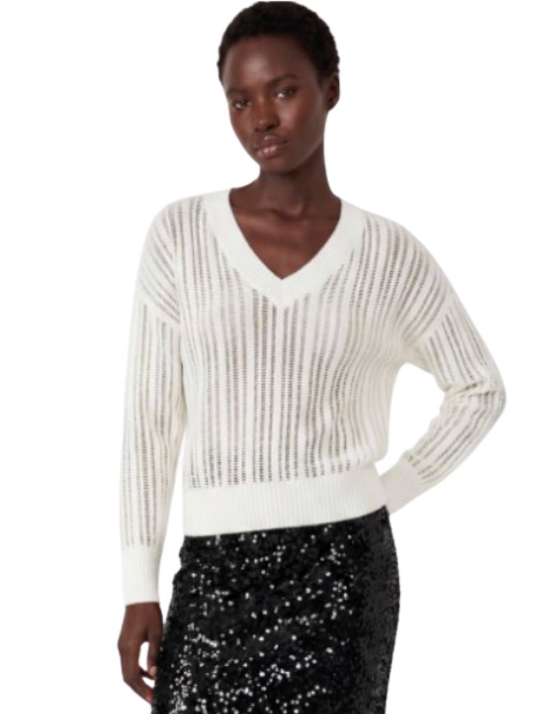 Brodie Wispr Cheron Ladder Stitch V White