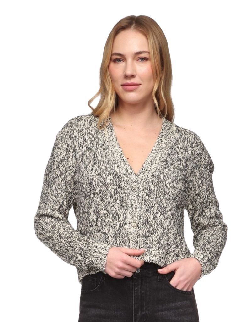 Brodie Wispr Chunky Twist Crop Cardi Black