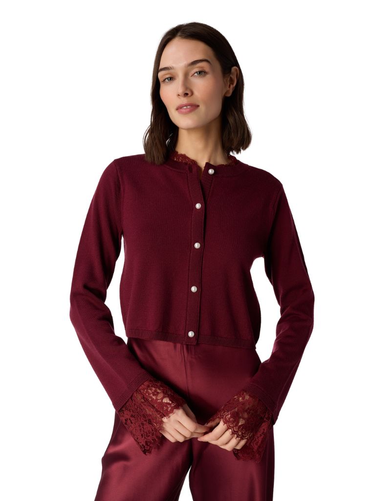 Cami NYC Eliana Cardigan Deep Plum