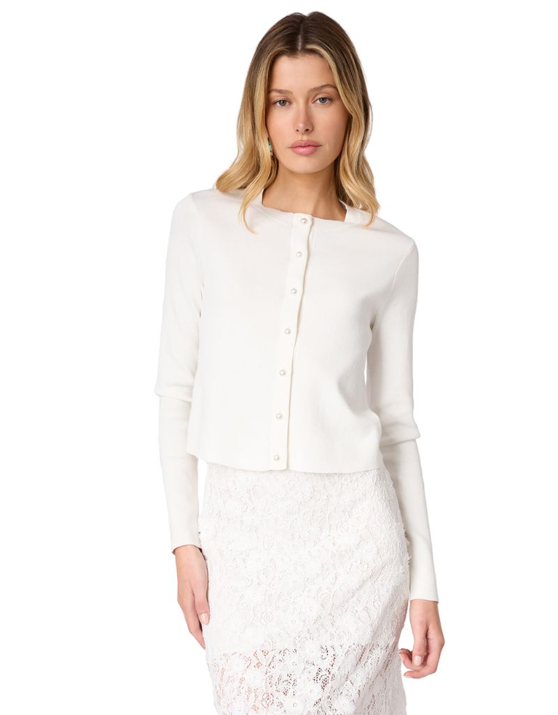 Cami NYC Jessa Cardigan White