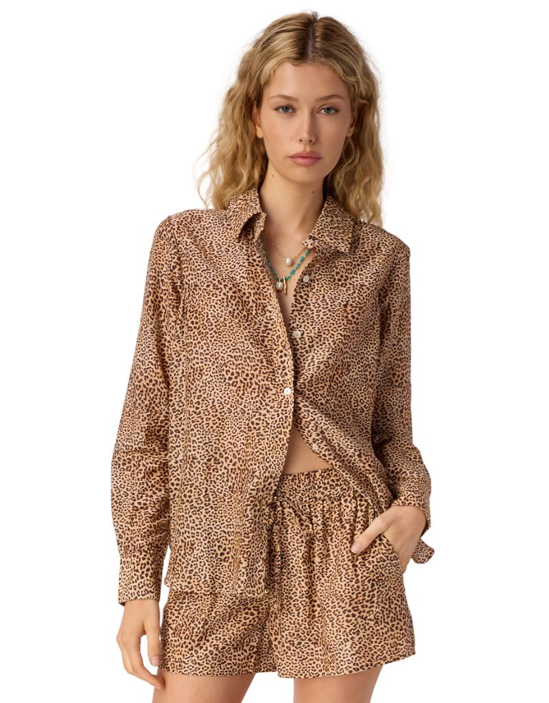 Cami NYC Rafella Silk Cotton Top Leo