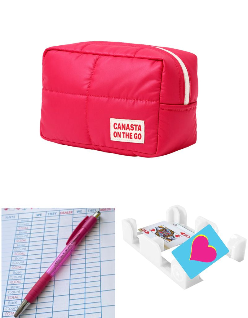 Canasta sets.com Travel Canasta Set on the Go in Pink