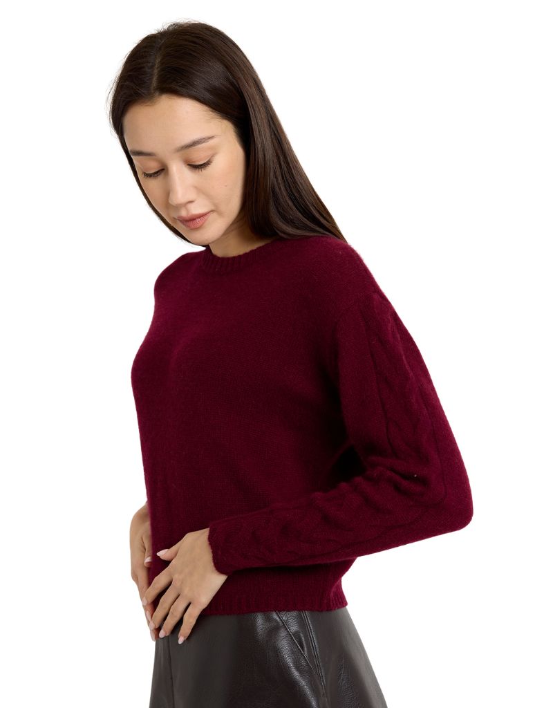 Cable Sleeve Crew Cherry Lacquer