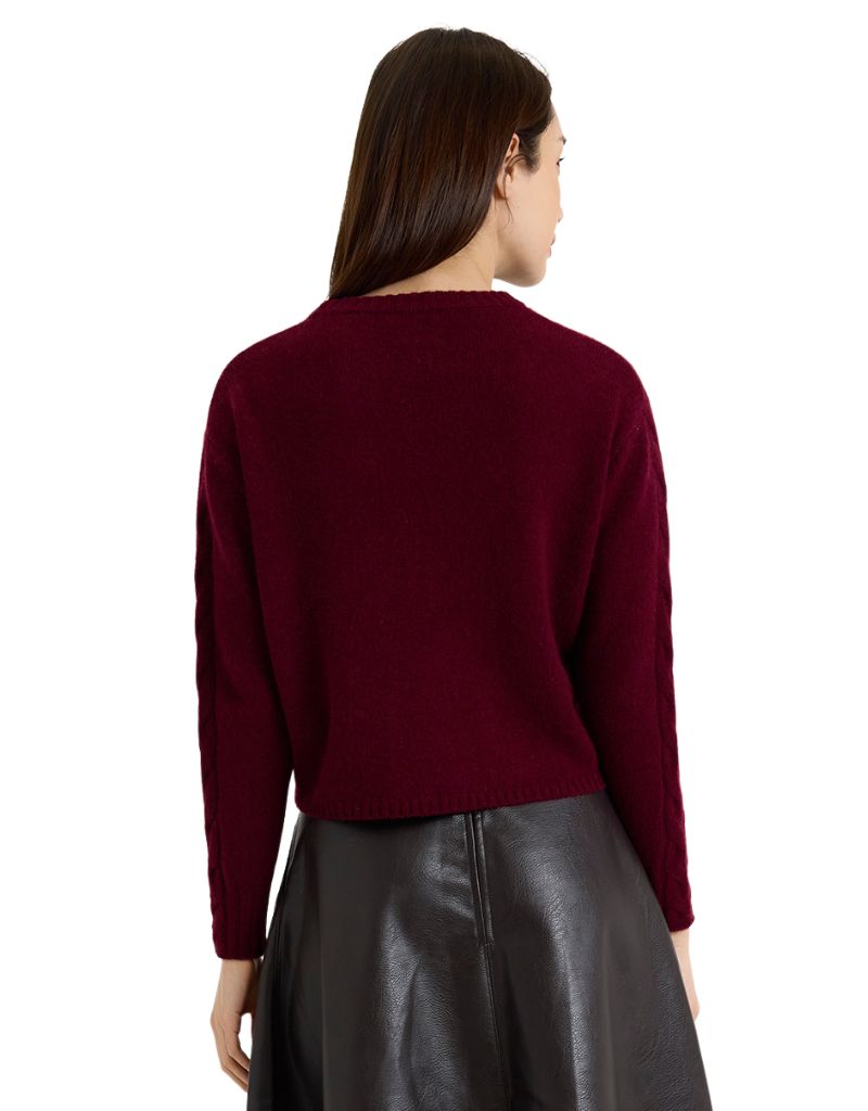 Cable Sleeve Crew Cherry Lacquer