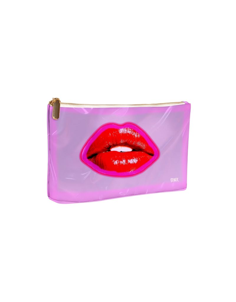 David Stesner Arthouse Lilac Lace Kiss Medium Bag Travel Case