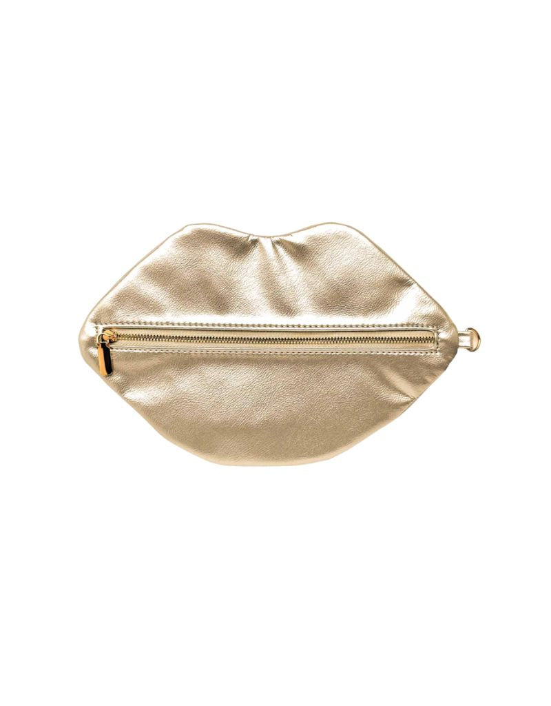 David Stesner Arthouse The Blake Metallic Gold Lip Pouch