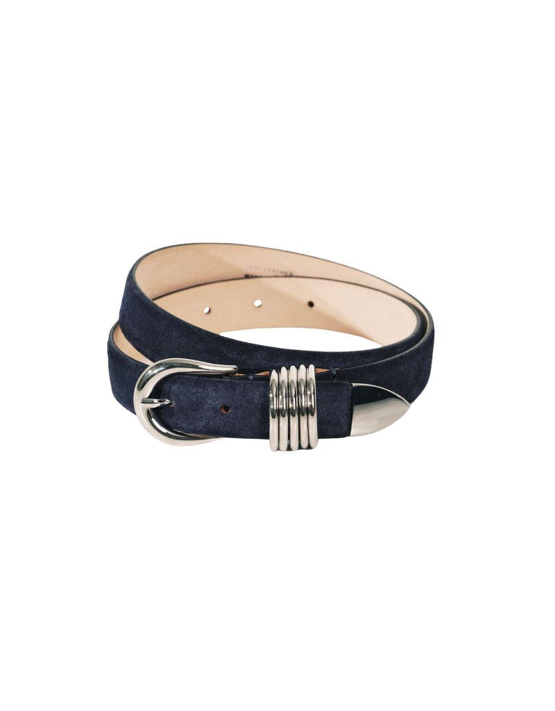 Dehanche Hollyhock Suede Navy Silver