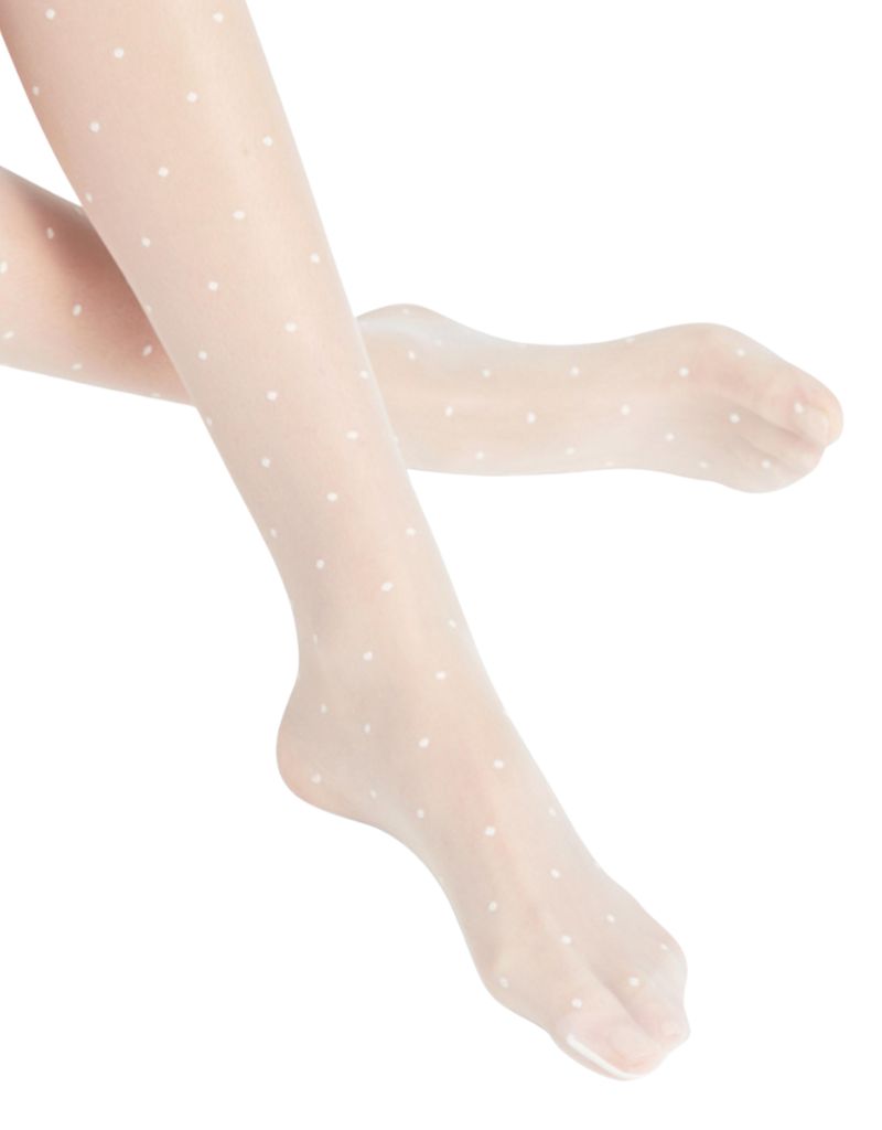 Dot 15 DEN Women Tights 40685 White