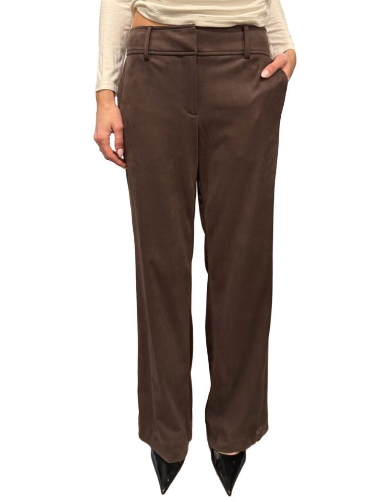 Drew Clothing Breigh Bambi Suede Pants Chocolate
