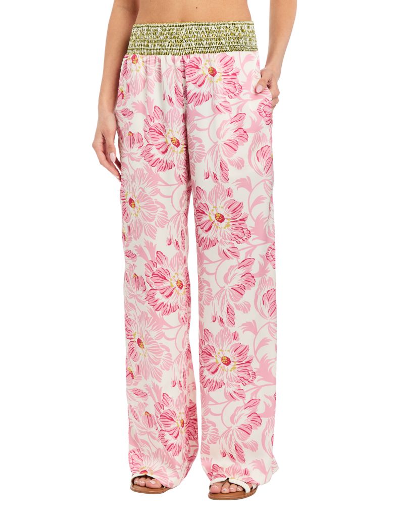Drew Clothing Hattie French Satin Pants Lotus