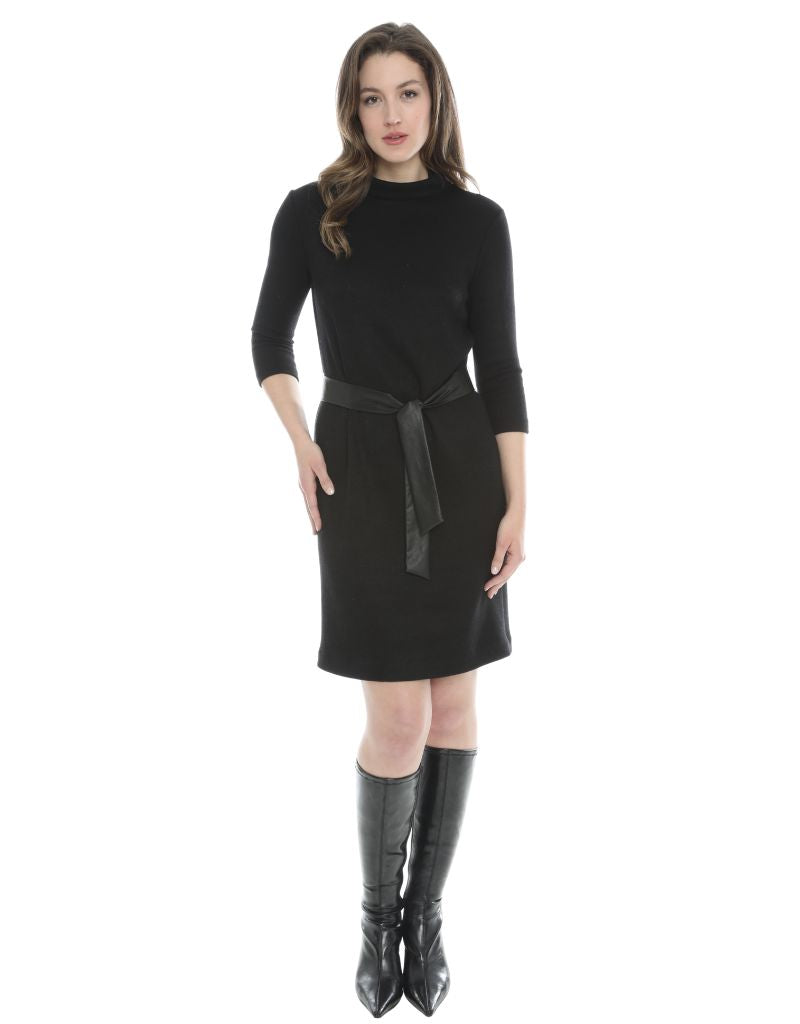 Drew Clothing Lavender Double Cashmere Dress Black
