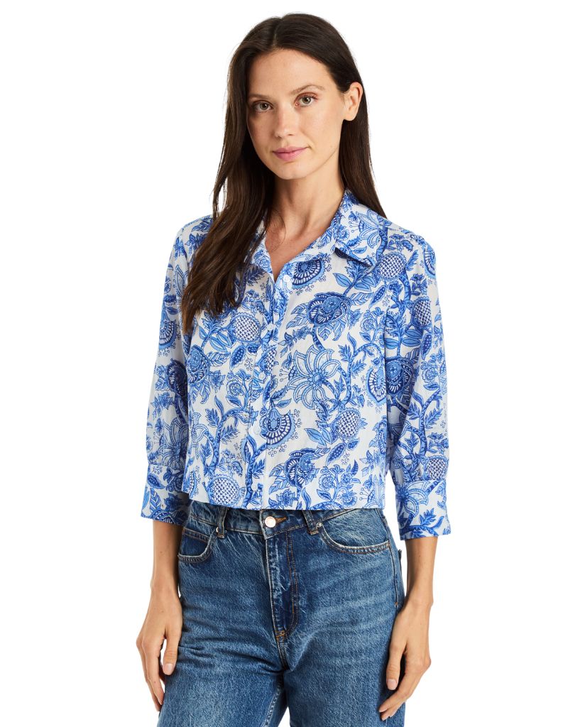 Drew Clothing Tamie Myconos Blouse Chambray