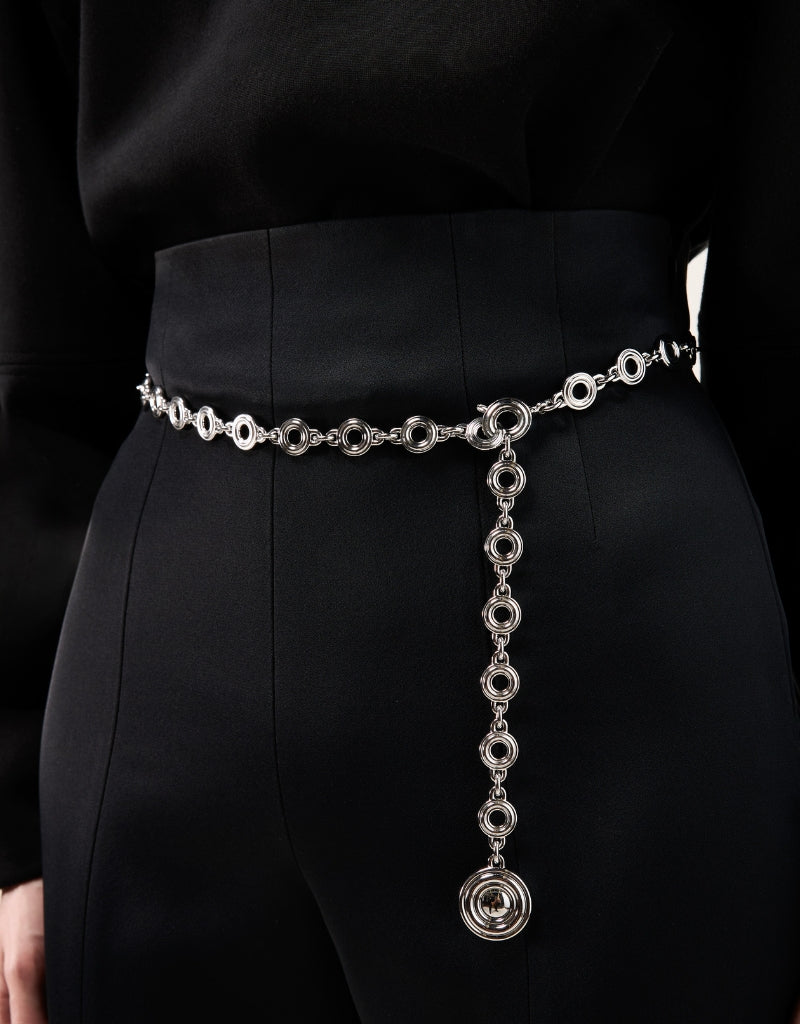Elysees SIlver Chain Belt