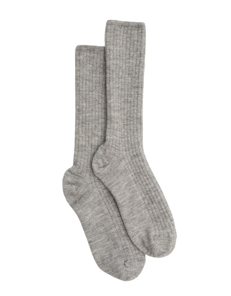 Eleven Six Ali Ribbed Sock Pale Grey Melange