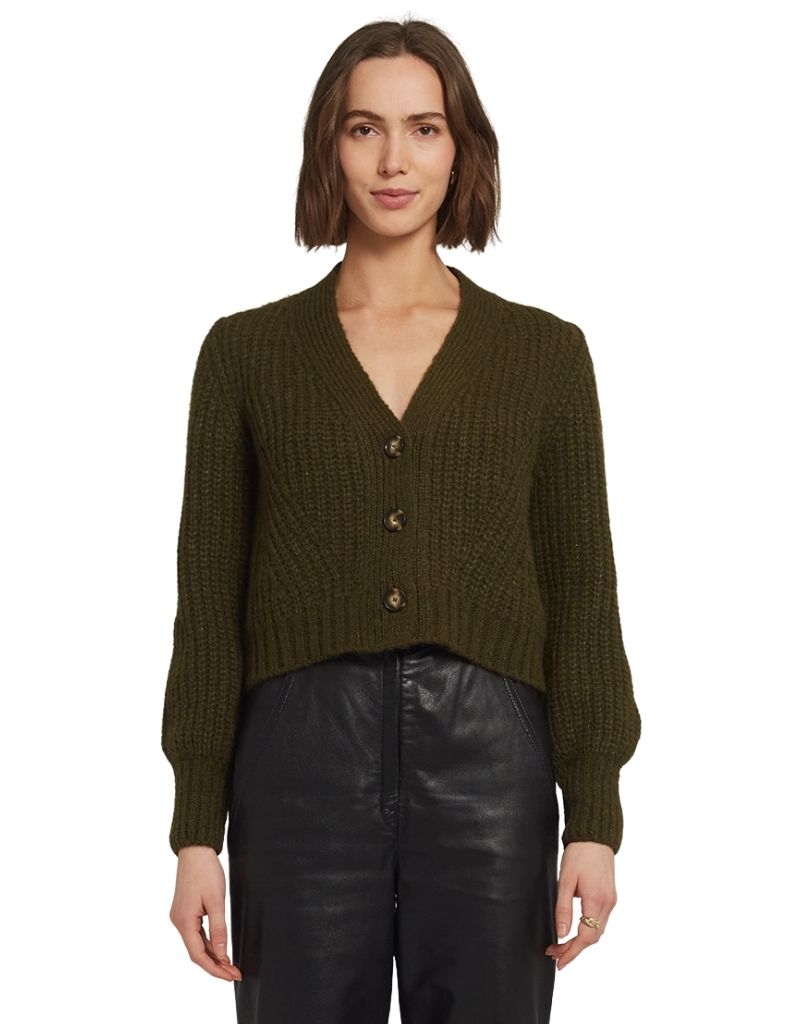 Eleven Six Sara Cardi Dark Olive