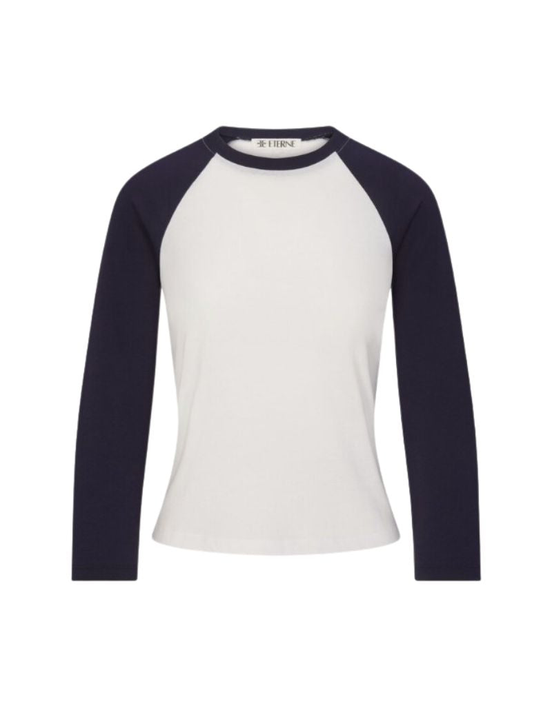 Eterne Baseball Tee Ivory Midnight