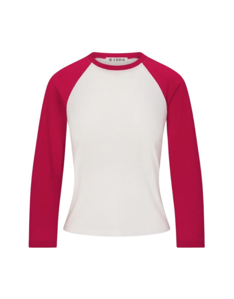 Eterne Baseball Tee Ivory Red