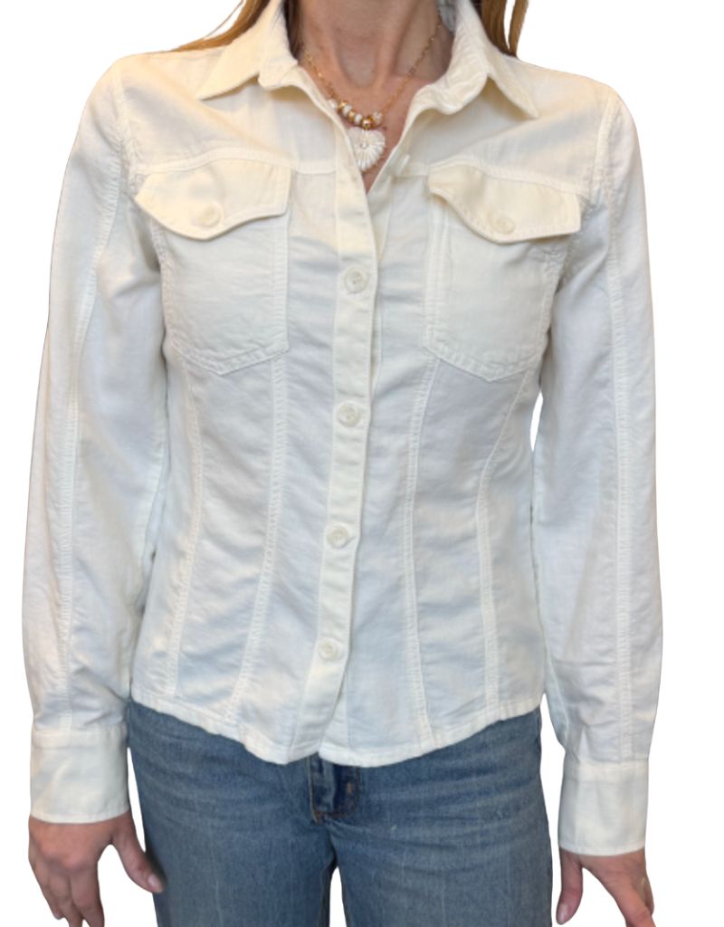 Fitted Trucker Shirt Ivory