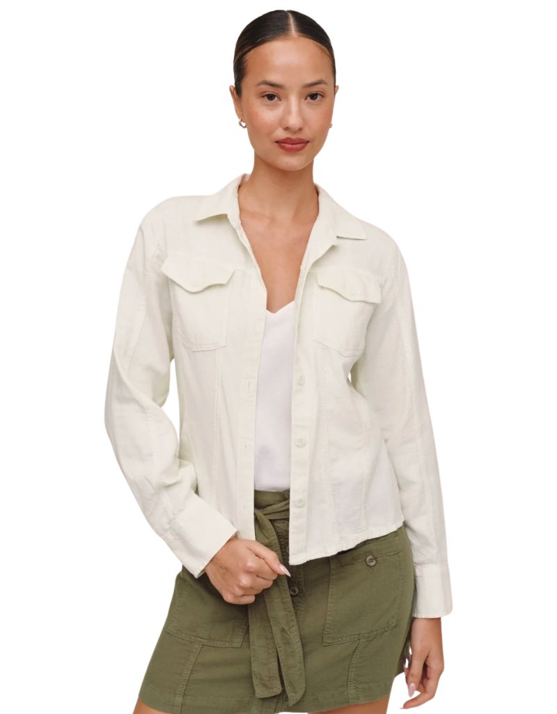 Fitted Trucker Shirt Ivory