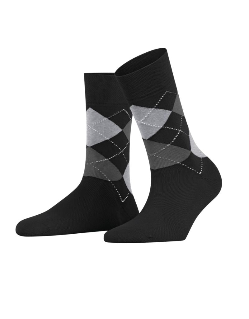 Falke Sensitive Argyle Women Socks 46039 Black