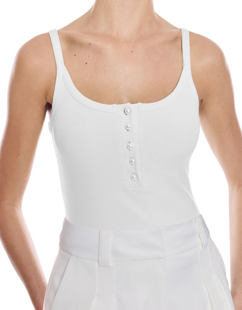 Generation Love Molly Rib Tank Top White