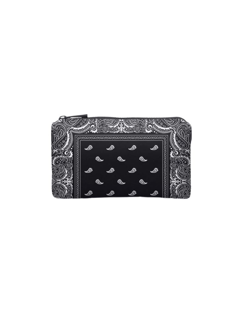 Hi Love Travel Mini Zipper Pouch Black Bandana