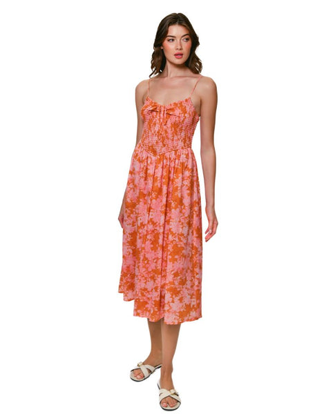 Hutch | Spencer Dress Orange Vintage Layered Ditsy Floral