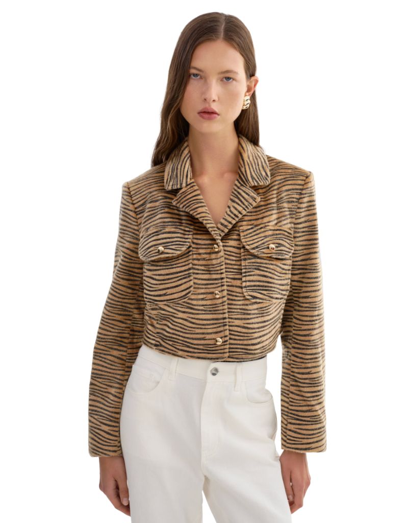 Jaylee Tiger Print Jacket
