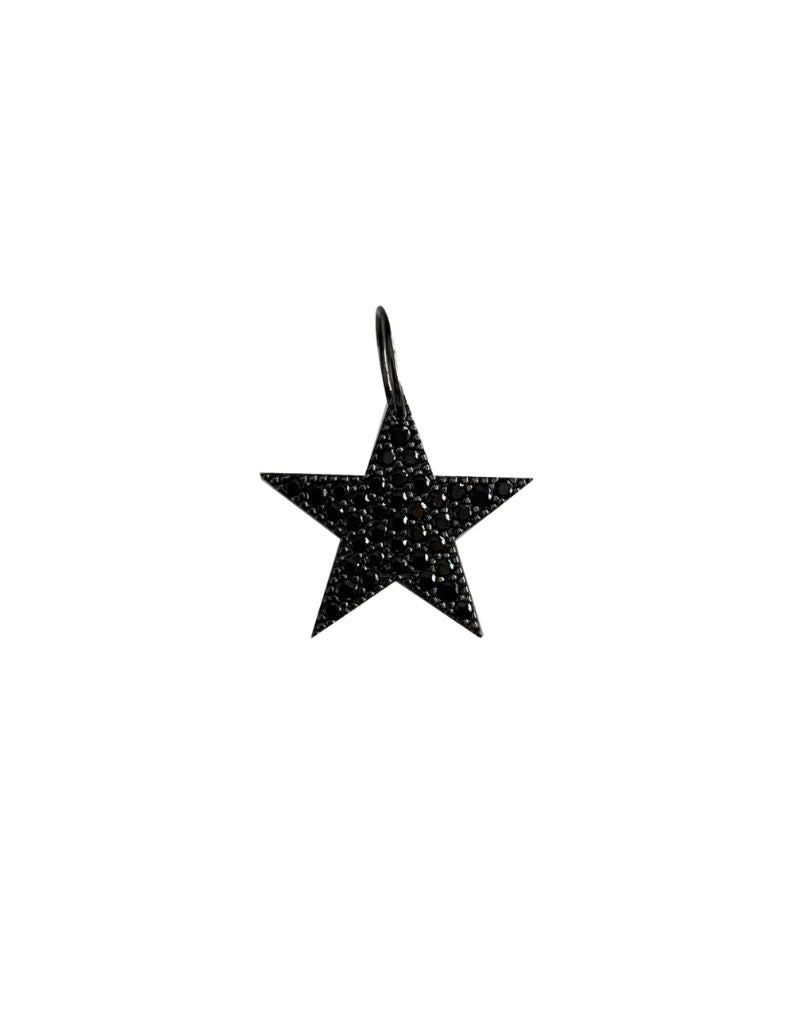 JTG Jewelry Black Pave Star Charm