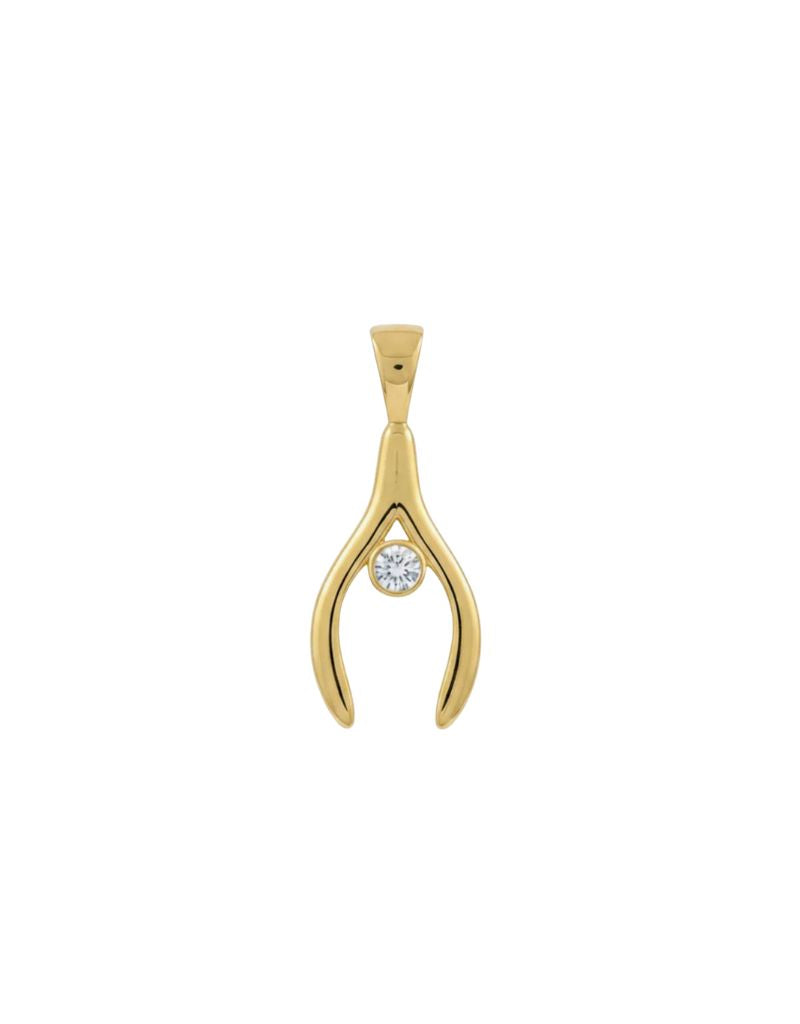 JTG Jewelry Golden Wishbone Charm