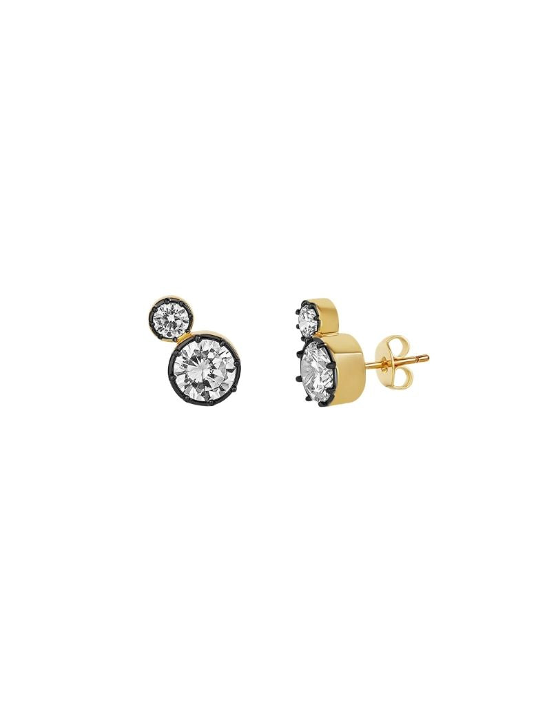 JTG Jewelry Noir Duo Studs